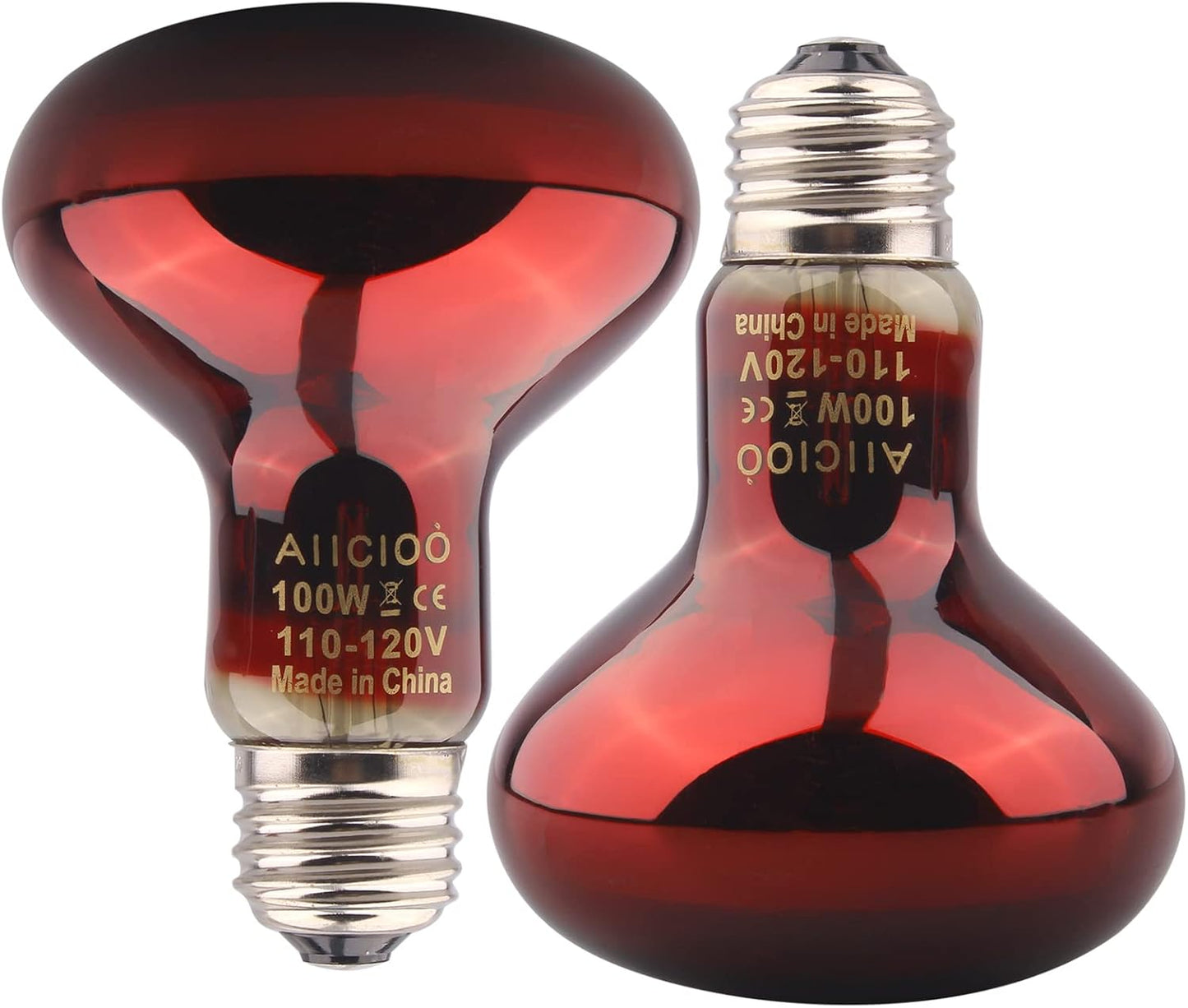Aiicioo Reptile Basking Light Bulb - 100W Reptile Heat Lamp 2 Pack UVA Daylight Amphibians Basking Bulb for Bearded Dragon Turtle Hermit Crab Gecko Lizard Daylight - Image 13