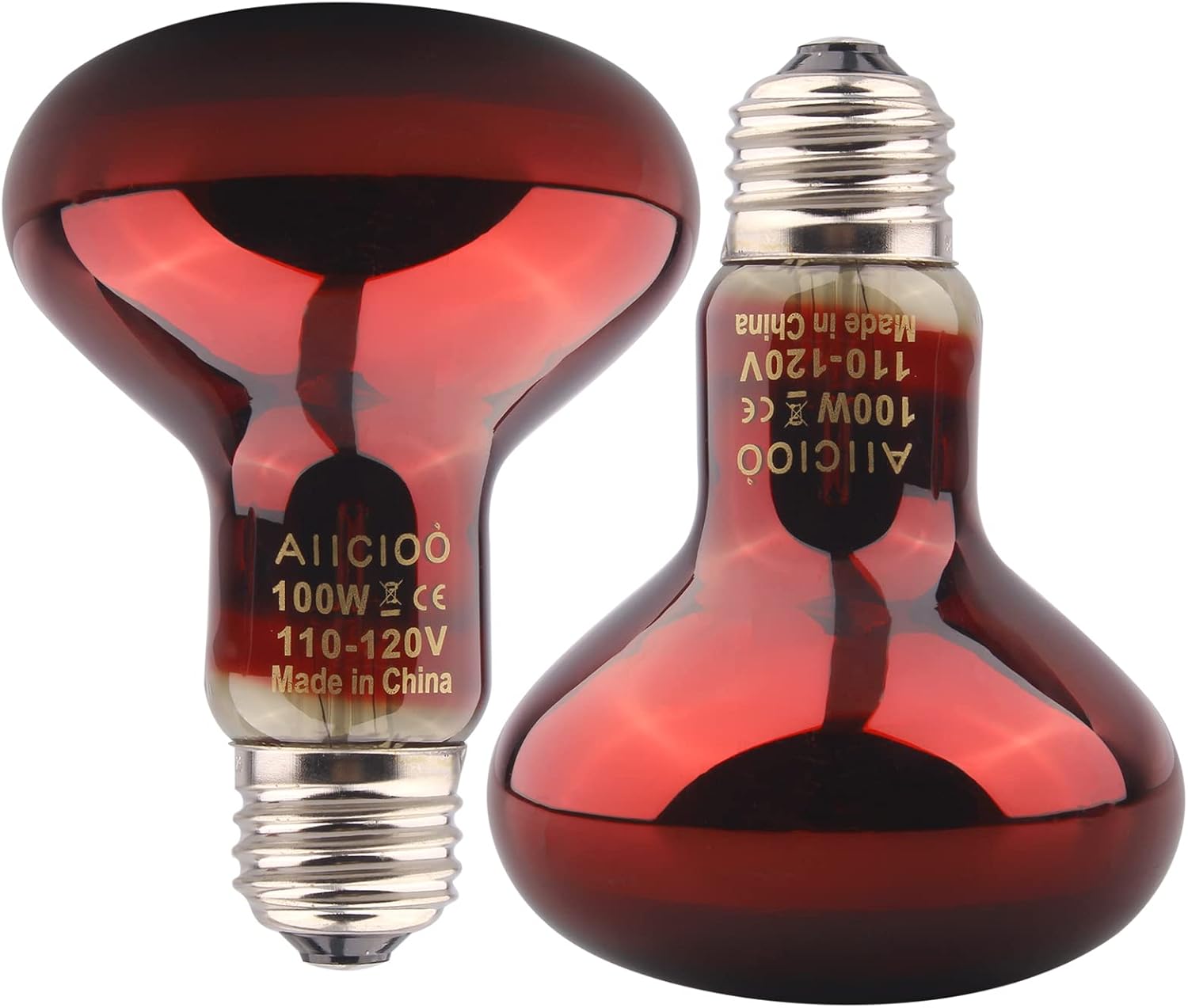 Aiicioo Reptile Basking Light Bulb - 100W Reptile Heat Lamp 2 Pack UVA Daylight Amphibians Basking Bulb for Bearded Dragon Turtle Hermit Crab Gecko Lizard Daylight - Image 13