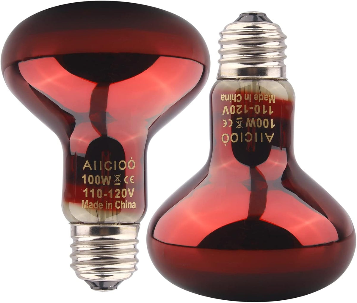 Aiicioo Reptile Basking Light Bulb - 100W Reptile Heat Lamp 2 Pack UVA Daylight Amphibians Basking Bulb for Bearded Dragon Turtle Hermit Crab Gecko Lizard Daylight - Image 13