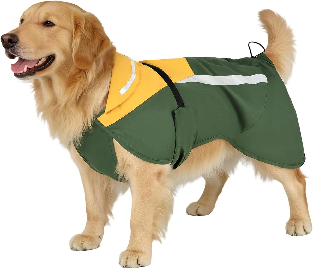 Light-Rainpack Dog Raincoat, Lightweight Packable Waterproof Windproof Jacket with 360 degrees Reflective Trims, 2-Point Adjustment & Harness Opening for Daily Walks (Gray, Small) - Image 9