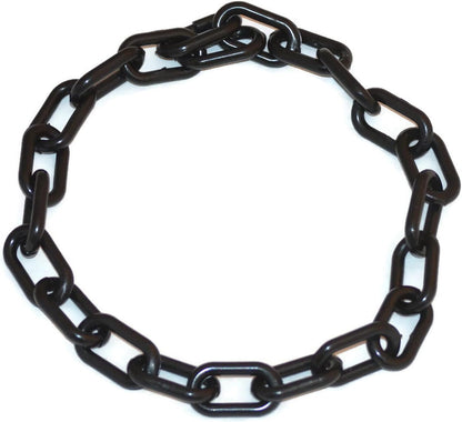 High visibility blue identification chain collar for goats and sheep