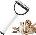 Generic 2-in-1 double sided dematting comb front view pet grooming tool