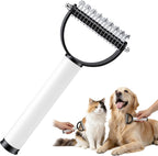 Generic 2-in-1 double sided dematting comb front view pet grooming tool