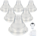 Joyfeed sippy cup nipples 6 count package front view showing authentic silicone replacement spouts