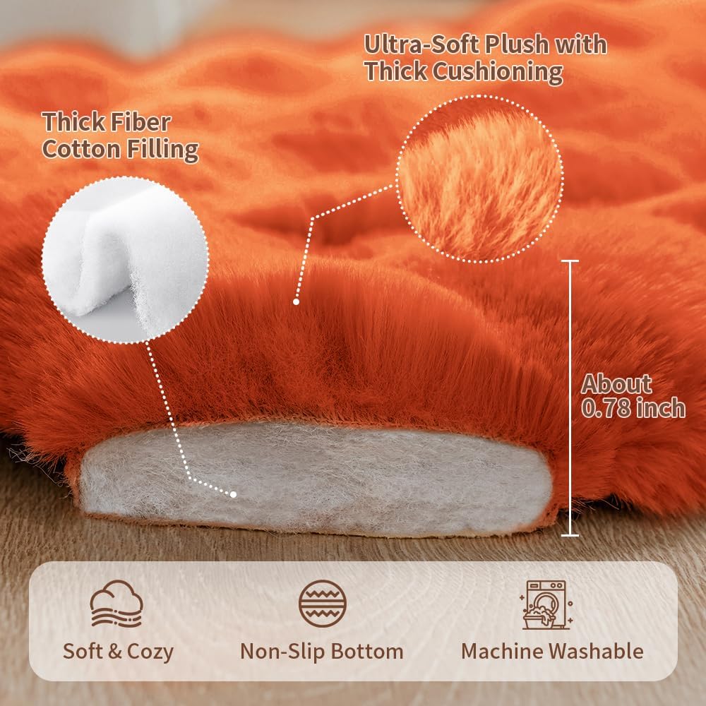 SOMAHE Cat Bed Mat, Soft Plush Faux Fur Kneading Pet Bed, Machine Washable Cat Sleeping Pad for Indoor Cats & Kittens, Non-Slip Fluffy Cat Rug for Couch Sofa Floor, 23x15 Inch Grey - Image 14