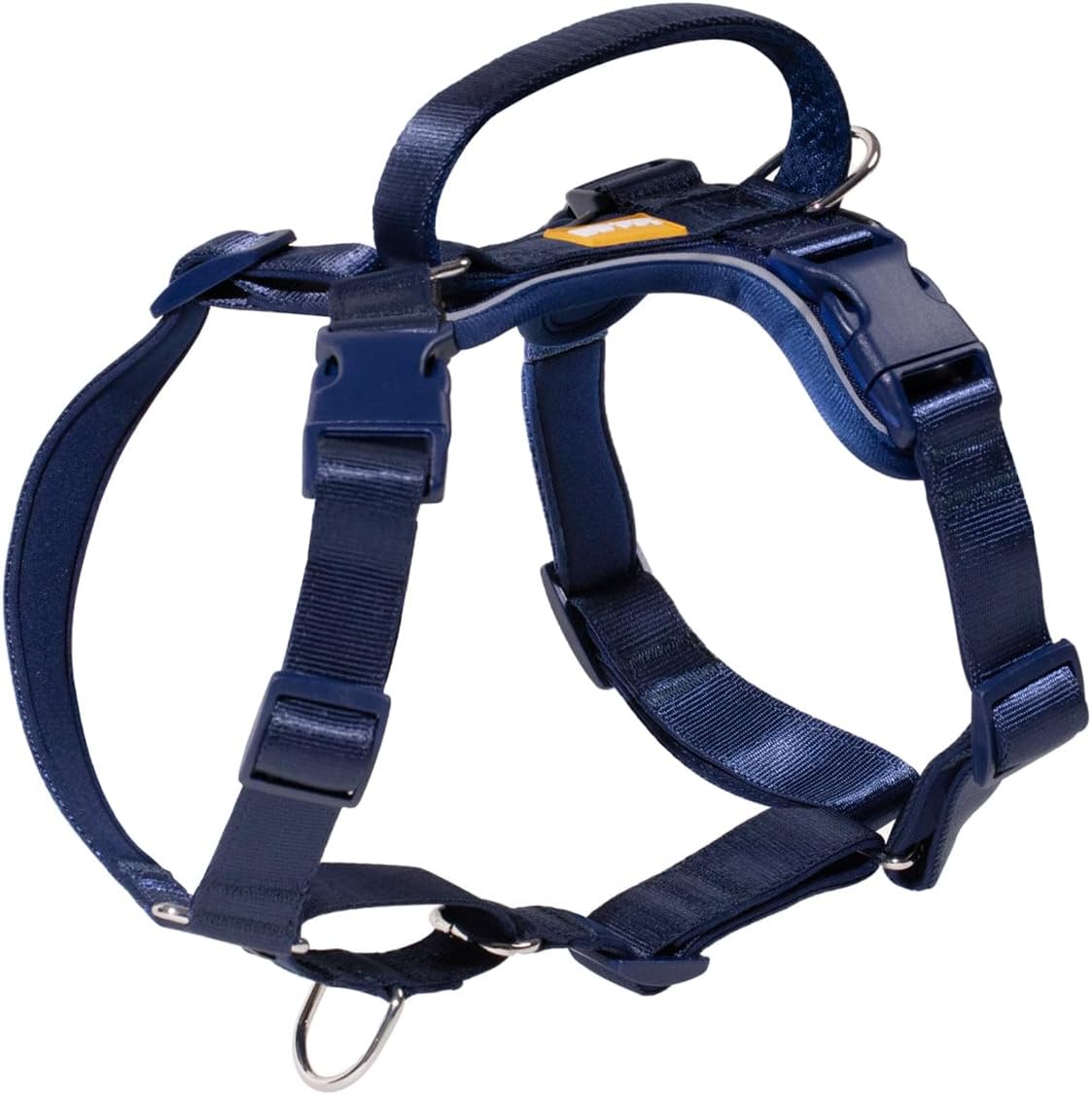 DF Freedom No Pull Martingale Dog Harness Navy Blue front view