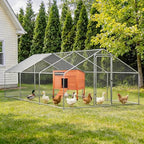 Insulated Duck Coop Warm Duck House for Outside Wooden Duck House with Larger Windows, Chicken coop with Perches, Ramp, Openable Roof - Image 3