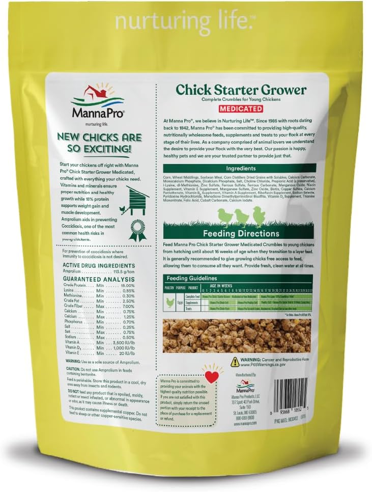 Manna Pro medicated chicken feed crumbles texture