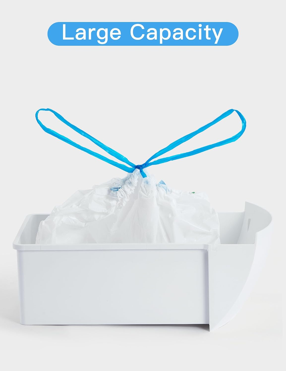 Durable drawstring cat waste disposal bags