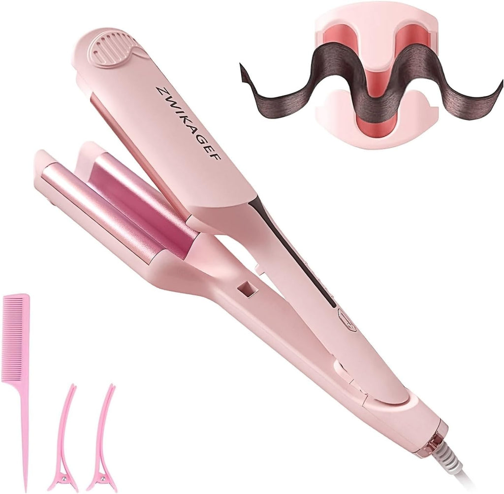 Zwikagef 3 barrel ceramic hair crimper front view