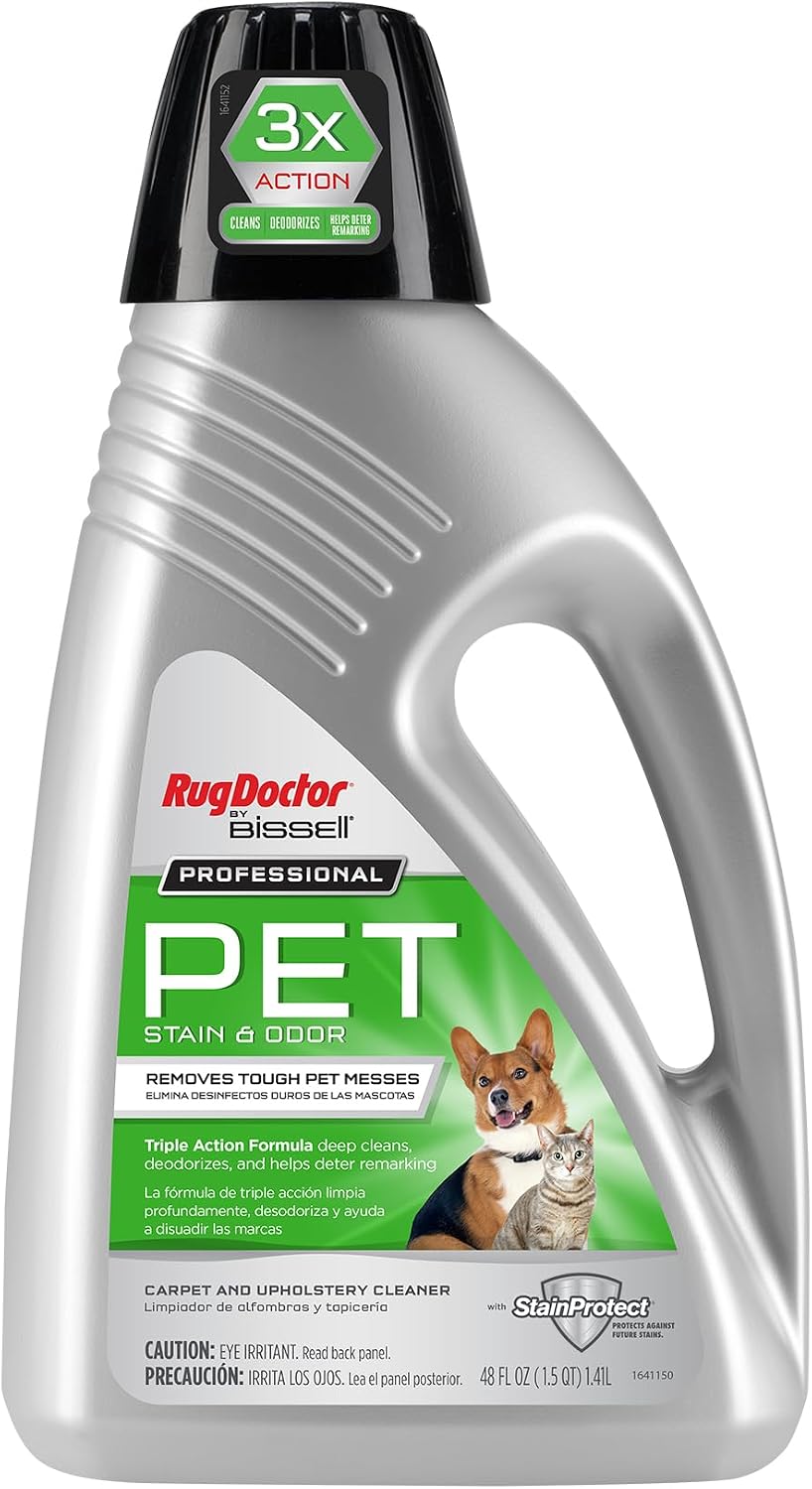 Rug Doctor pro enzymatic pet carpet shampoo solution for removing dog urine stains