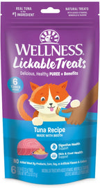 Wellness Lickable Soft Puree Cat Treats, All Lifestages, Kitten to Senior, Natural, Grain Free, Chicken Flavor, 0.4 oz, Pack of 6 Tubes - Image 10