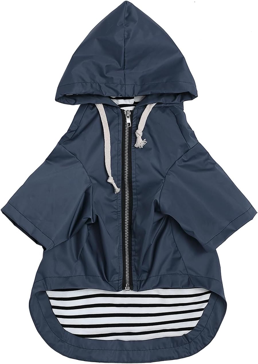 Dog Raincoat rain Jacket Raincoat Dogs Waterproof Small Medium Breeds Zip Closure Storage Pocket Harness Hole Red M - Image 13