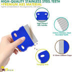 Fine tooth professional pet tear stain remover comb for dogs and cats