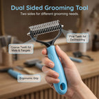 Professional pet hair brush for removing stubborn mats and tangles