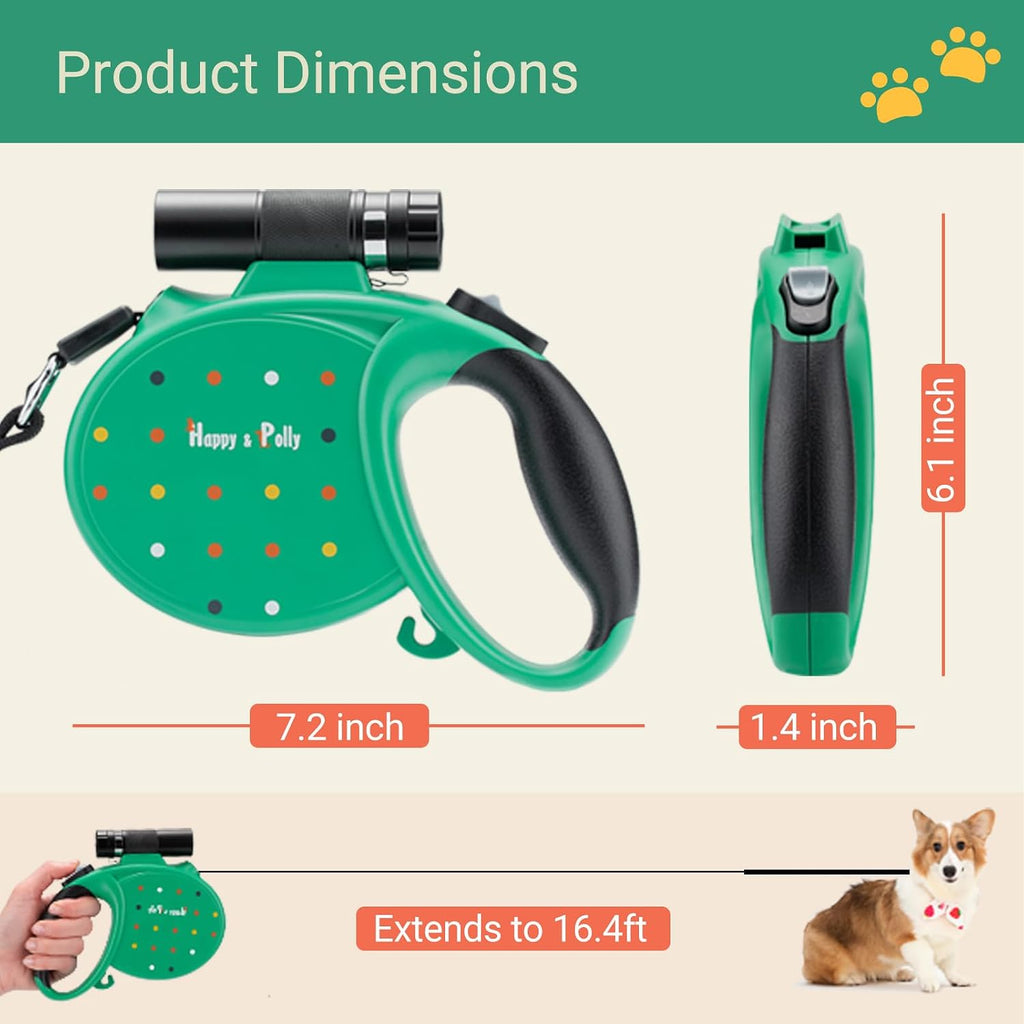 One-handed lock mechanism on Happy and Polly dog leash