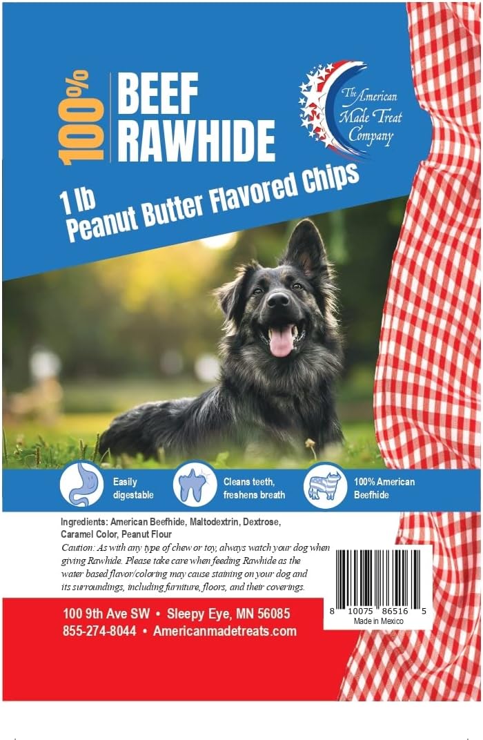 Durable and easily digestible dog chew treats highlighting its teeth cleaning and plaque removal benefits.
