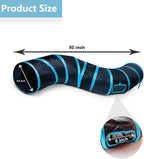 S-shape cat play tube with hanging toy balls for kittens