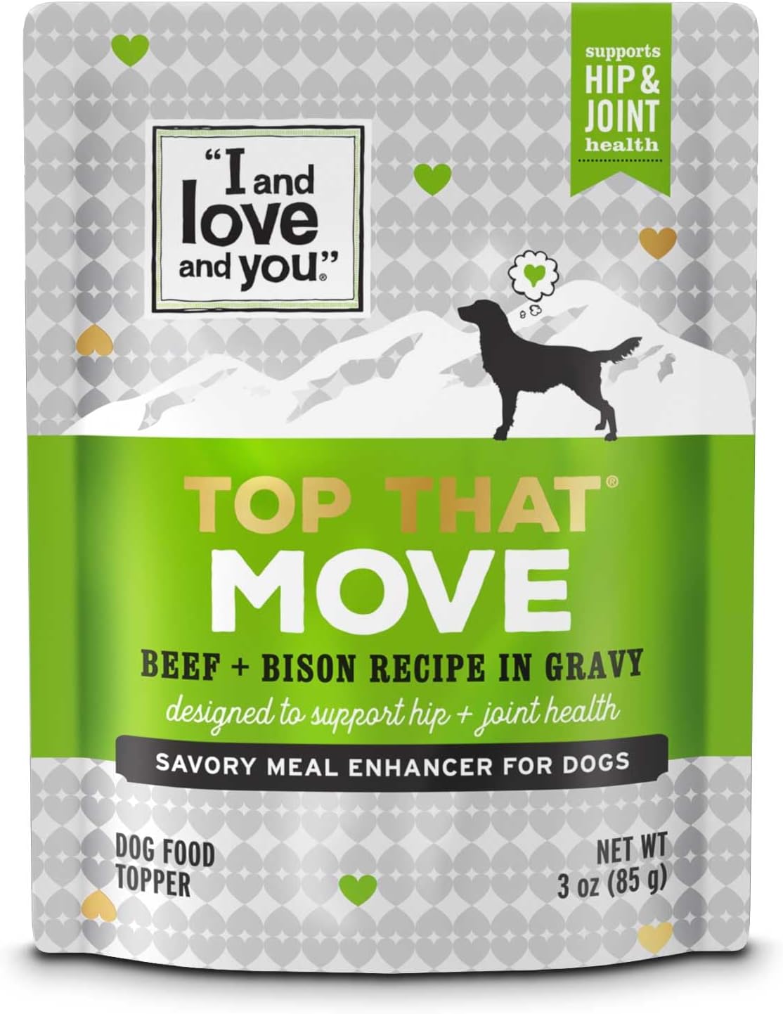 "I and love and you" Top That Shine Wet Dog Food Pouch, Beef Recipe In Gravy, 3 oz (Pack of 12) - Image 15