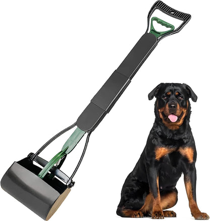 Packaging details of the USA imported WOILIFE heavy duty foldable dog pooper scooper tool.