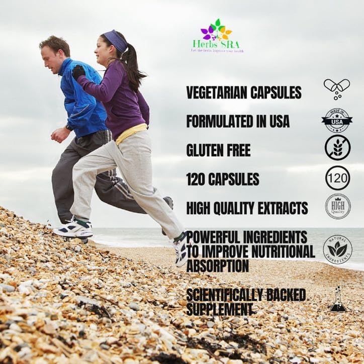 Premium USA imported Herbs SRA CardioClean vegetarian capsules for healthy blood circulation.