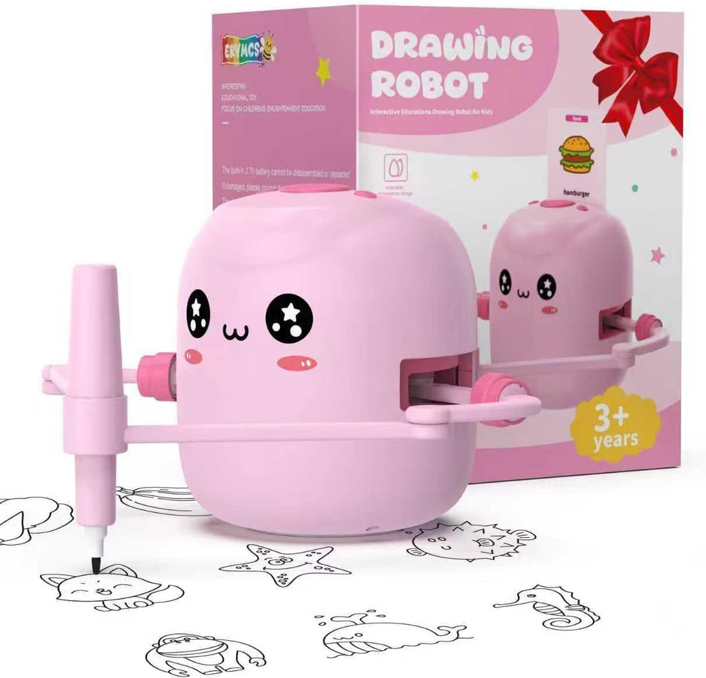 Erymcs interactive educational drawing robot front view for kids