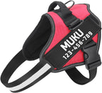 MUMUPET Service Dog Harness, No Pull Reflective Adjustable Vest with Handle, Soft Breathable Padding for Small Dogs, 2 Removable Velcro Patches (Red, S) - Image 11