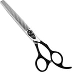 7.0'' Professional Dog Grooming Scissors Set with Black Non-Slip Handle 440C Stainless Steel Straight Thinning Curved Chunker Shears 4pcs Set for Pet Grooming Services - Image 13