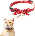 Necoichi Zen red fish charm cat collar front view