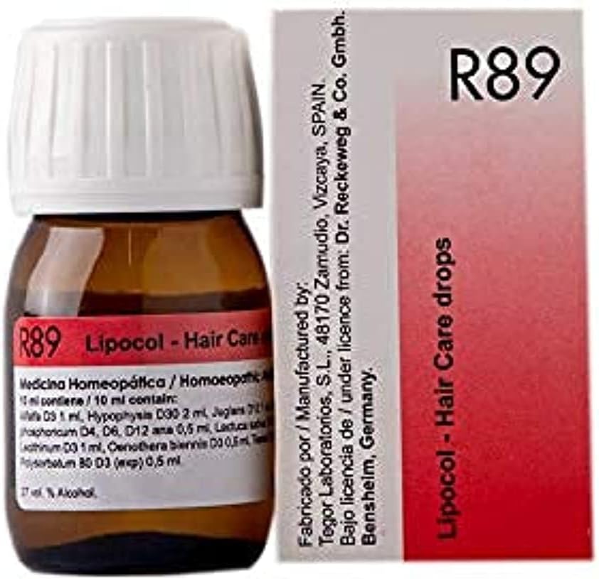 Dr. Reckeweg R89 Hair Care Drops 22ml bottle front view for hair loss treatment.