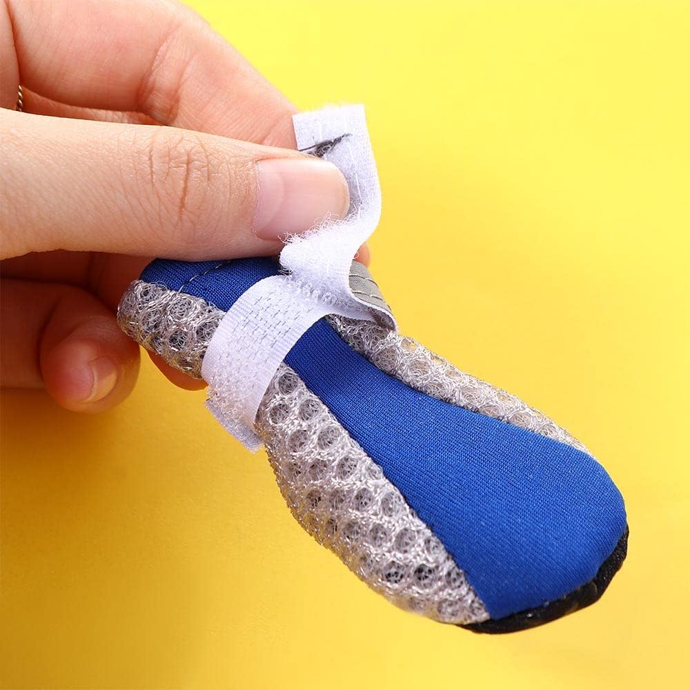 Side profile of Sunweihaoa dog paw protectors with straps
