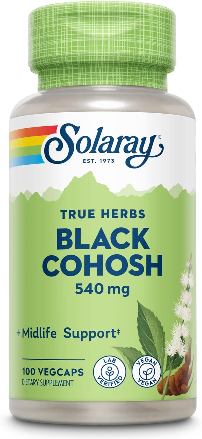 Solaray Black Cohosh 540 mg supplement front view