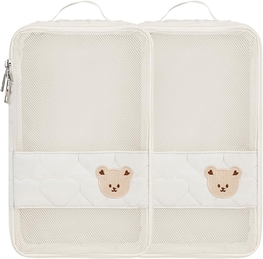 Momigo baby diaper organizer pouches front view white