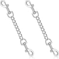 YUEPET metal dog collar safety clips front view heavy duty double ended harness connector
