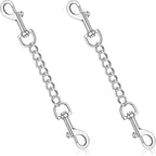 YUEPET metal dog collar safety clips front view heavy duty double ended harness connector