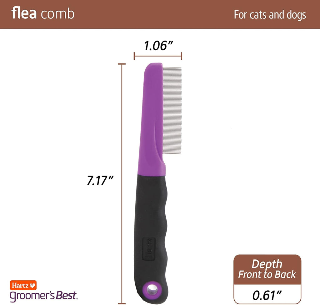 Hartz flea comb packaging showing product features