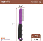 Hartz flea comb packaging showing product features
