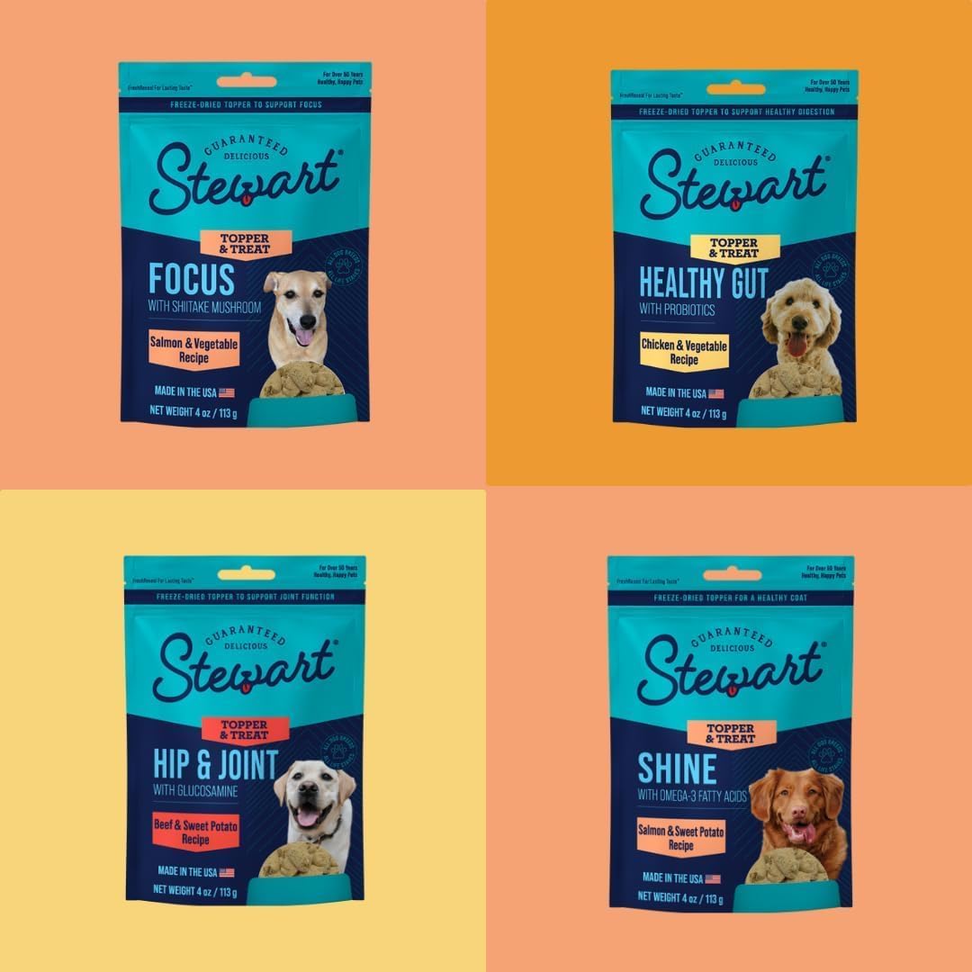 Close up view of freeze dried dog treats with glucosamine for joint health