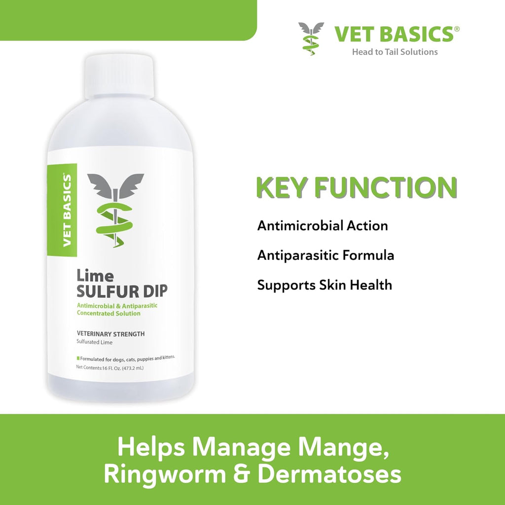 Vet Basics antiparasitic sulfurated lime solution container