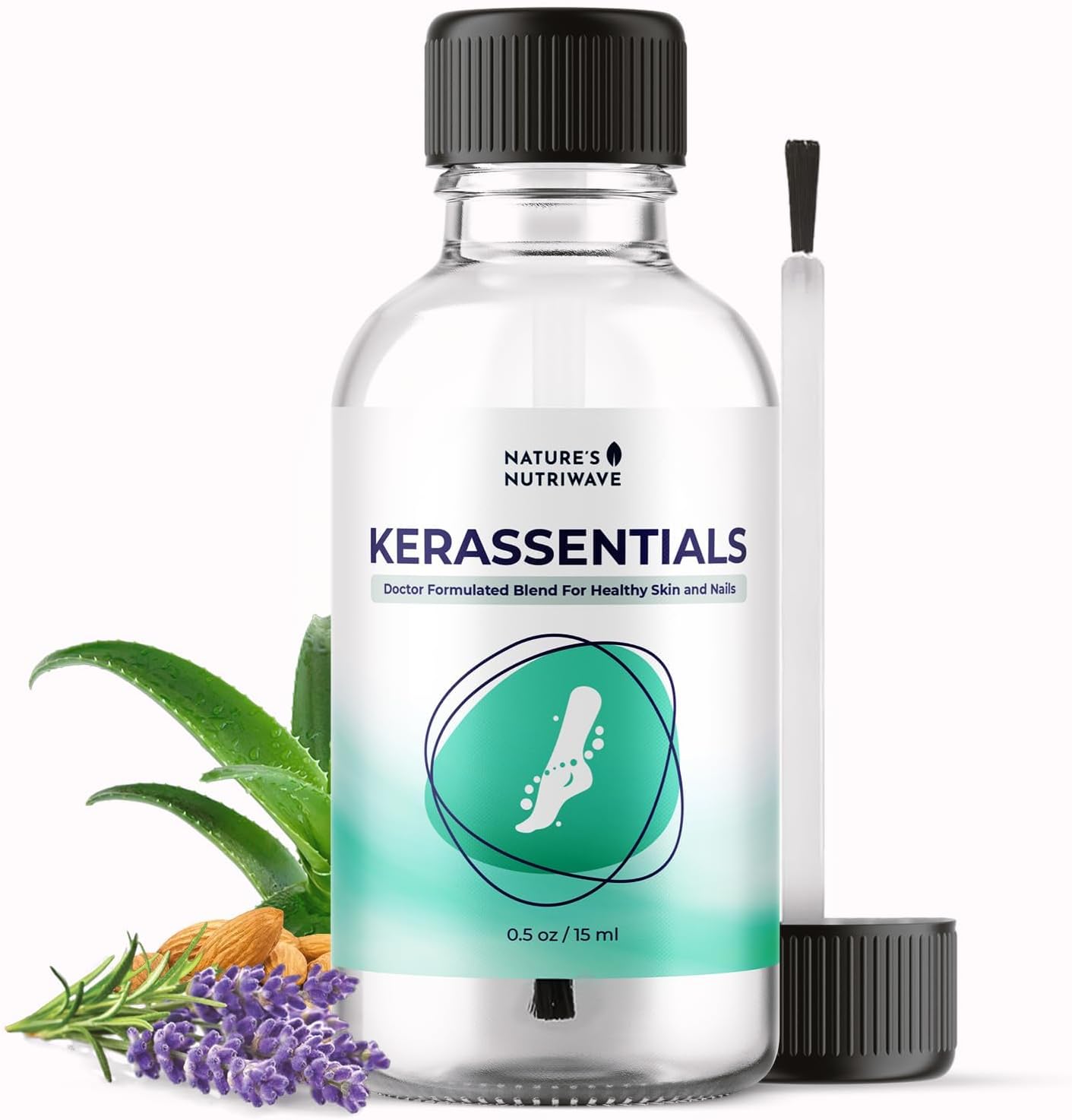 Nature's NutriWave Kerassentials Oil 15ml front view for nail and skin health