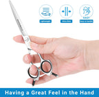 HASHIMOTO pet grooming scissors showcasing ergonomic handle and removable finger rings