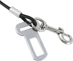 Close up of Mogoko stainless steel dog seatbelt latch attachment