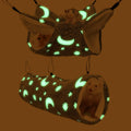 EAEDMY Luminous Noctilucent Glow Guinea Pig Rat Ferret Hammock Tunnel front view