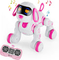 Contixo R3 robot dog pink front view interactive toy