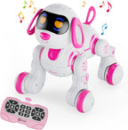 Contixo R3 robot dog pink front view interactive toy