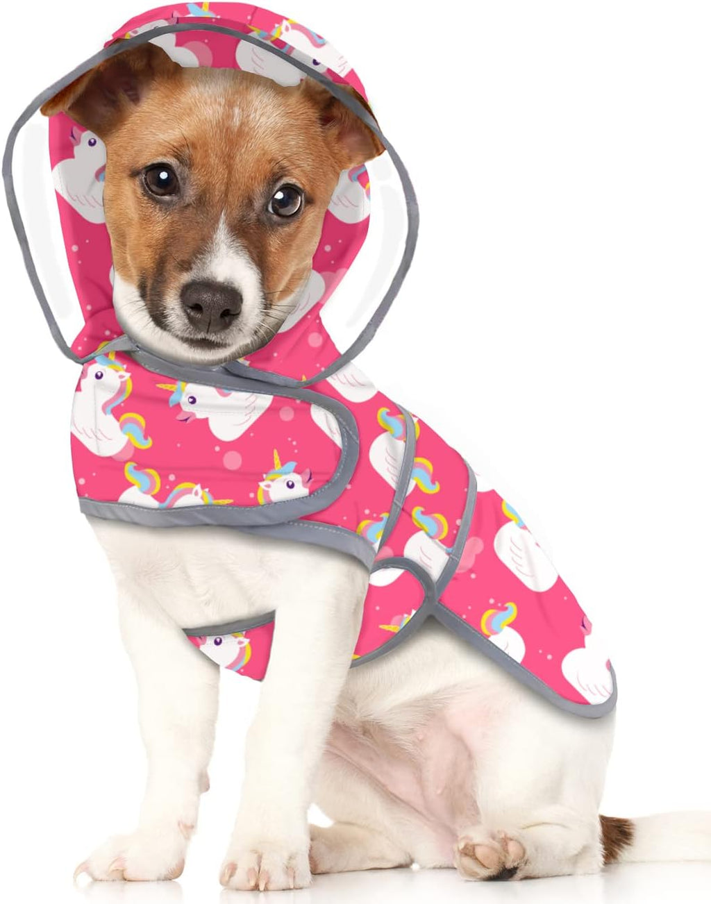 HDE Dog Raincoat with Clear Hood Rain Jacket Poncho for Small Medium Large Dogs Dinosaurs - XXL - Image 10