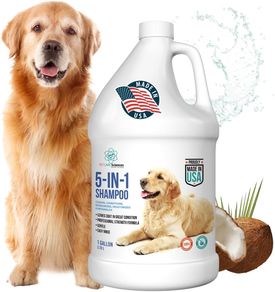 16 floz 5 in 1 Dog Shampoo for Itchy Skin - Sensitive Skin Dog Shampoo for Smelly Dogs - Dog Shampoos & Conditioners - Made in The USA - Image 10
