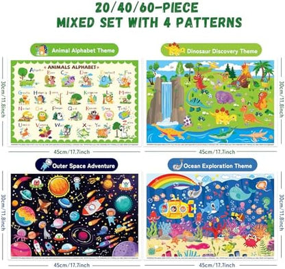 DINSUMRUG stick on table mats for kids showing adhesive strip backing