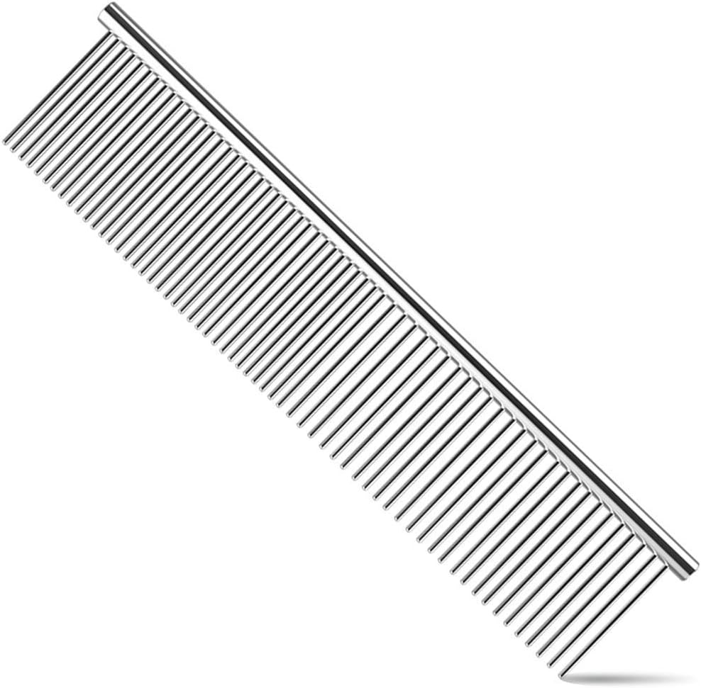 Sumcoo stainless steel pet grooming comb front view