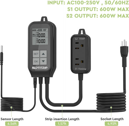 REPTITRIP imported smart vivarium automation device showing packaging contents